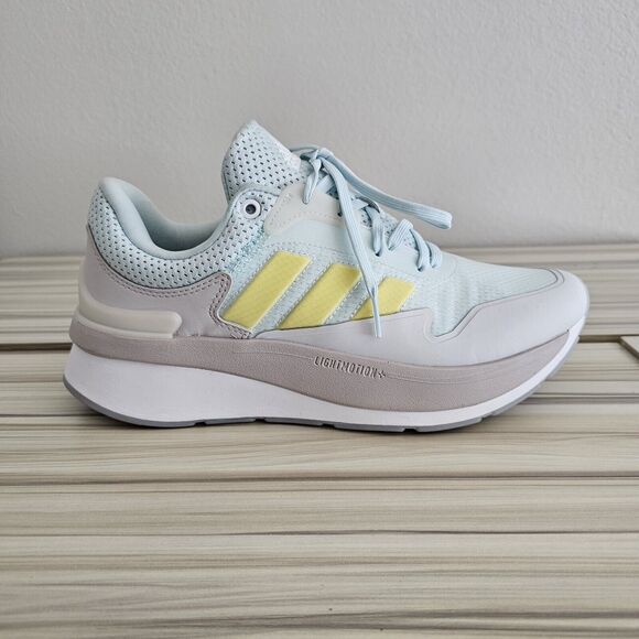adidas ZNCHILL Lightmotion+ Almost Blue Beam Yellow Size 9.5 - Picture 2 of 10